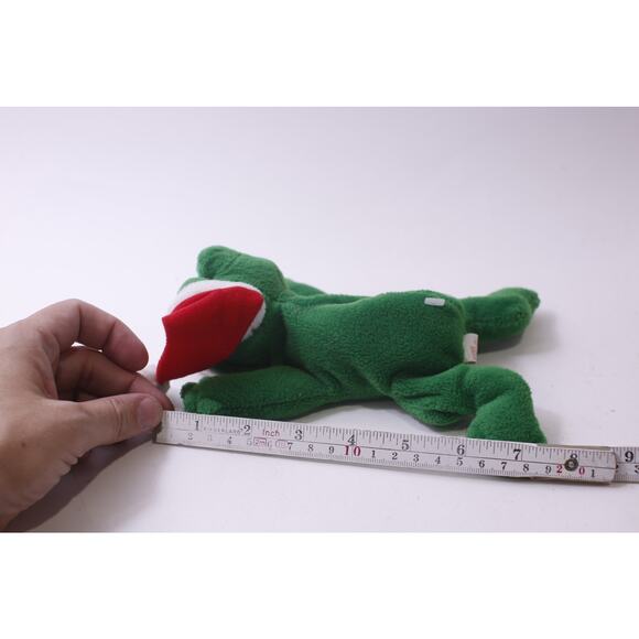 Russ Berrie, Christmas Frog, Plush, Green, Bean Bag, Holiday, ~ 250826-WH 526 - Picture 4 of 4